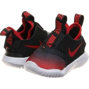 Nike Flex Runner Toddler 3C‎ Black Red Slip On Sneakers Kids Baby Athletic Shoes